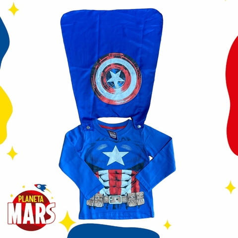 Camiseta con capa Capitán América