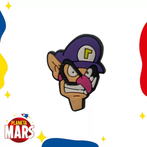 Pin para crocs Waluigi Mario Bros