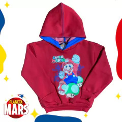 Buzo con capucha premium Mario Bros