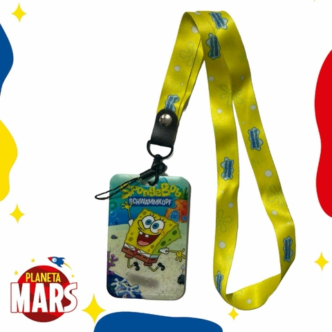 Porta tarjeta Bob Esponja (saltando)