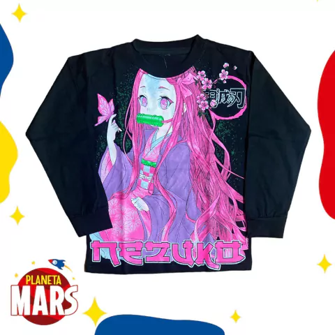 Camiseta reflectiva Nezuko Demon Slayer (sentada)