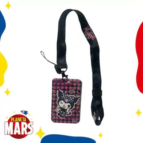 Porta tarjeta Kuromi (cuadros)