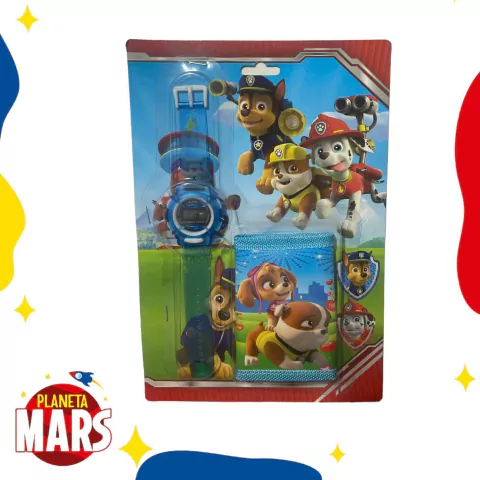 Set billetera + reloj Rubble Paw Patrol