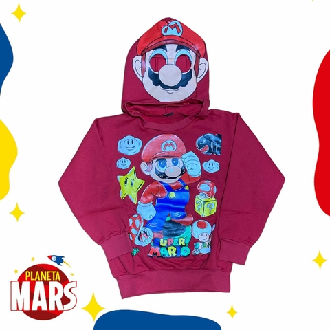 Buzo con máscara Mario Bros