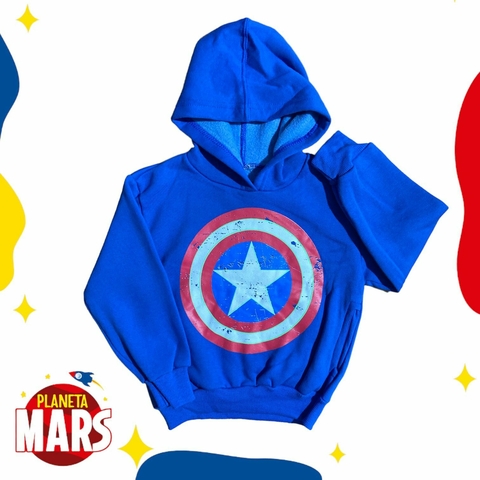 Buzo con capucha premium Capitan America