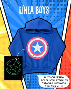 Buzo con capucha premium Capitan America - comprar online