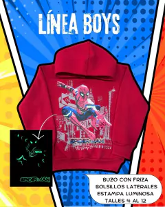 Buzo con capucha premium Spiderman (saltando) - comprar online