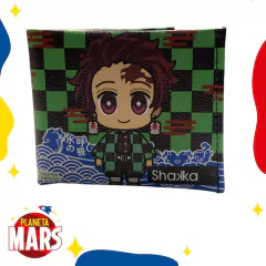 Billetera de ecocuero Tanjiro Demon Slayer (cuadros)