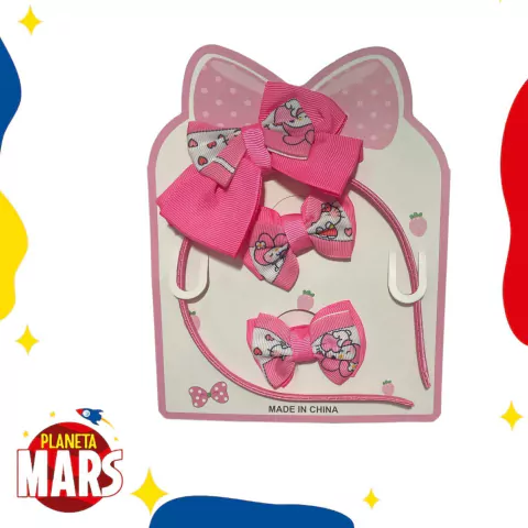 Set vincha y colitas Melody