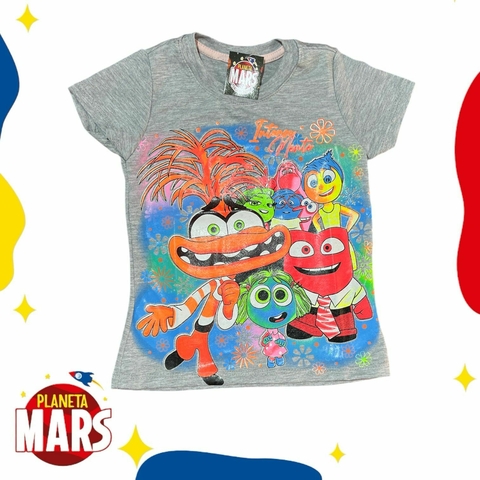 Remera premium Intensamente gris (flores grande)