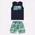 Conjunto Infantil Menino Regata Meia Malha e Bermuda Microfibra Kyly - comprar online