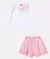 Conjunto ML Infantil Blusa Short Estampado Borboleta Feminino Momi na internet