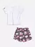 Conjunto Manga Curta da Hello Kitty com Strass na internet