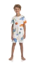 Pijama Dinossauro Camisa e Bermuda Infantil Masculino