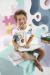 Pijama Dinossauro Camisa e Bermuda Infantil Masculino - comprar online