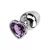 PLUG ANAL G DE AÇO COM CRISTAL FORMATO CORAÇÃO TAMANHO G SEXY IMPORT - 50tonsmaisquente