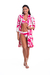 Chemise Fio 100 Estampado Linho Pink