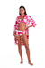 Chemise Fio 100 Estampado Linho Pink - comprar online