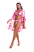 Chemise Fio 100 Estampado Linho Pink na internet