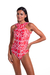 Maiôt Fechado Red Flower - comprar online