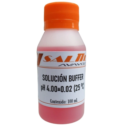 SOLUCION BUFFER PH 4,00 (ROJO) - SALTTECH