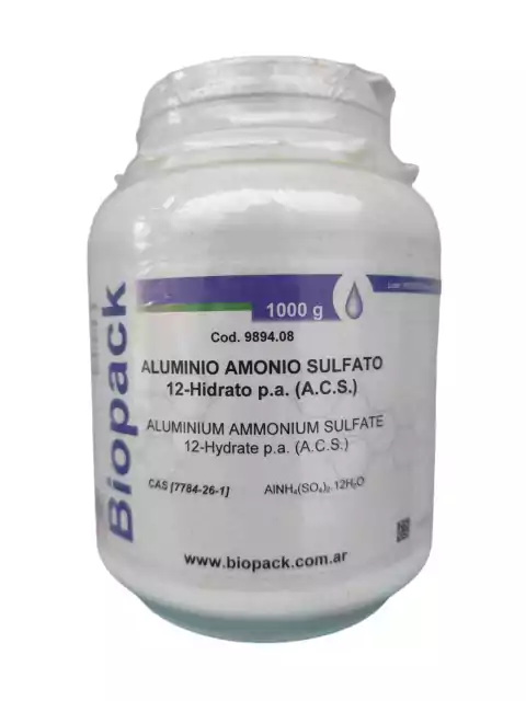 ALUMINIO AMONIO SULFATO 12-HIDRATO P.A. (ACS) X1000G - BIOPACK