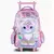 MOCHILA FOOTY CARRO LEOPARDO 3 CIERRES 18 PULGADAS 48X35X20 LUZ LED COLOR FUCSIA - comprar online