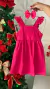Vestido em linho rosa Pink