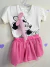 Conjunto blusa e short saia Minnie
