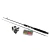 Conjunto kit de Pesca Vara + Molinete com Linha + Kit 90 Peças Iscas Acessórios Anzóis