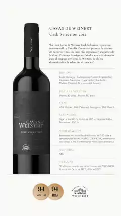 Vino Cavas De Weinert 2012 - comprar online