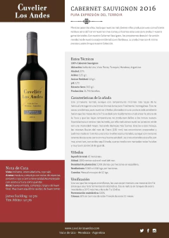 Vino Cuvelier Los Andes Cabernet Sauvignon 2016 - comprar online