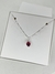 COLAR DE PRATA PONTO DE LUZ 8 MM VERMELHO - comprar online