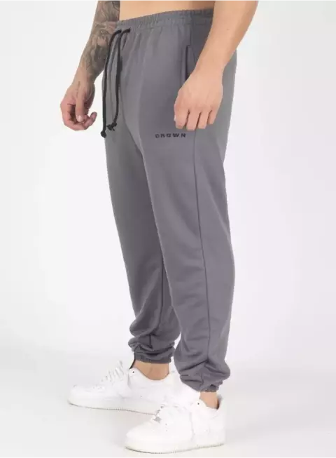 Pantalon Largo Moletom Dark Grafito Crown Training - comprar online