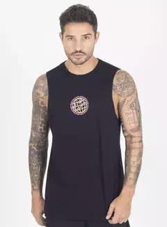 Musculosa New Tank Globe Negra Crown Training - VIVRA INDUMENTARIA