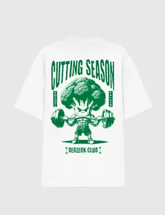 Remera Oversized Cutting Season Blanca - comprar online