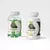 Frascos dos produtos Amazon Slim Detox e Amazon Slim Plus, mostrando cápsulas verdes e rótulos com design moderno.