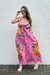 Vestido Longo Alcinha Alana Estampado Floral Rosa - comprar online