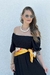 Vestido Longo Com Manga Bufante Saio Liso Preto - comprar online