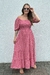 Vestido Longo Com Manga Bufante Saio Rosa Blush POÁ - comprar online