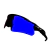Radar EV Preta - Lentes Neon Blue