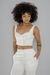 Conjunto de Saia Longa + Top de Linho com Botões Off White na internet