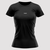 Camiseta Baby Look Dry Fit feminina preta Triway Sports para corrida e academia.