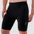 Bermuda de corrida masculina preta Triway Sports com compressão e bolso lateral