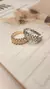 Anel com Zircônias Ponta Folheado com Ouro 18k