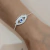 Pulseira Olho Grego Ajustável com detalhes em Zircônia Folheado com Prata 925 - comprar online