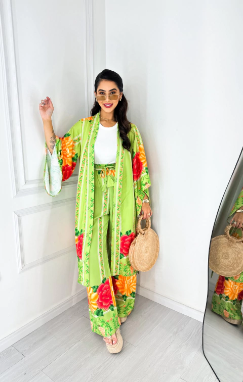 Conjunto Kimono Barbara Verde - comprar online