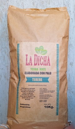YERBA MATE LA DICHA CANCHADA TERERÉ GRANEL 10KG. - comprar online