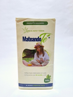 YERBA MATE MATEANDOTÉ con TÉ VERDE KAIRIYAMA Y ANÍS 500GR. - Tierra Roja tienda yerba mate