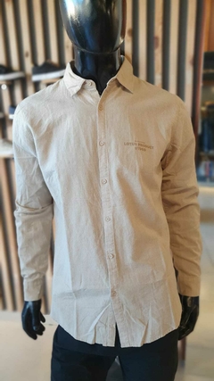 CAMISA LINO LOTUS (BEIGE)